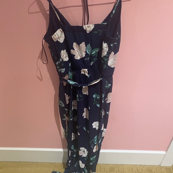 Navy blue floral jumpsuit - Picture 2 of 2